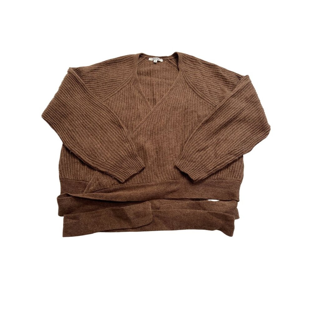 Splendid Adele Wrap Sweater In Brown - image 1